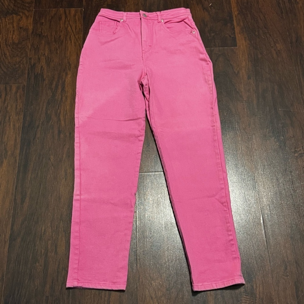 Gloria Vanderbilt Original Stretch Classic Fit Bubble Gum Pink Jeans 12 GuC